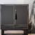 Barschrank schwarz mit Goldrahmen – Vintage, 1950er