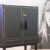 Barschrank schwarz mit Goldrahmen – Vintage, 1950er