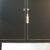 Schrank schwarz mit Blattgold-Linien – antik, um 1930