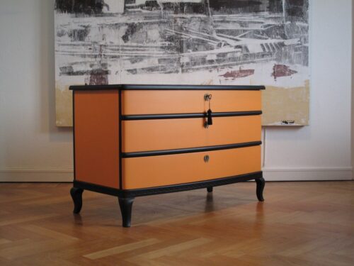 LIKNANDE KAN BESTÄLLAS - ART DECÓ SVART/ HERMÉS-ORANGE