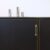 Sideboard schwarz mit Goldrahmen – antik, um 1930