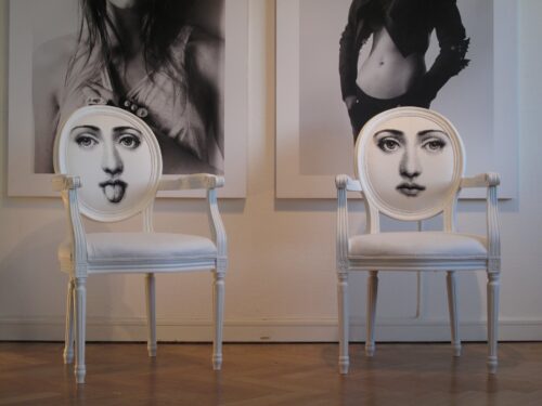 Antika stolar 1930-tal med Fornasetti