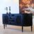 Gustavianskt sideboard nyrenoverat i svart matt lack.