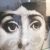 Vitrine schwarz mit Fornasetti-Motiv – 1940er